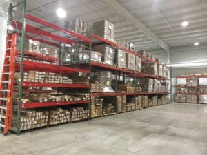 Stock of Lozier gondola shelving