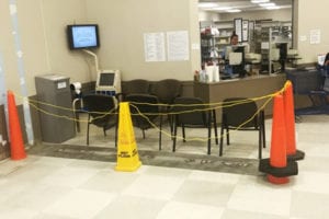 Pharmacy Waiting Area - Half Wall Construction