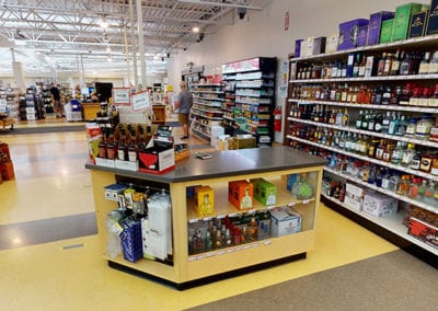 liquor store shelving setup, DisplayMax Retail Services
