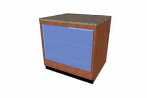 3'w Solid Top Display Case