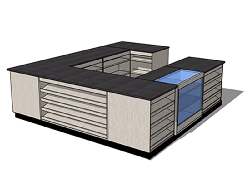4'w Candy Front Counter