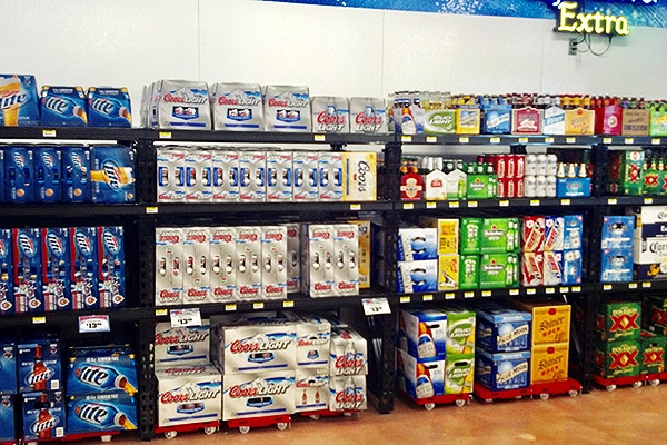 DisplayMax- Beer cave shelving designed and installed by DisplayMax team.