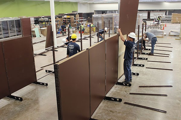 The installation of Lozier fixtures, designed and installed by the DisplayMax team.