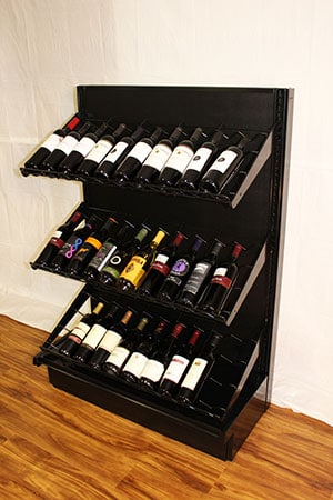 DisplayMax- Retail Wine Display holder cradle crate designed and installed by DisplayMax team.