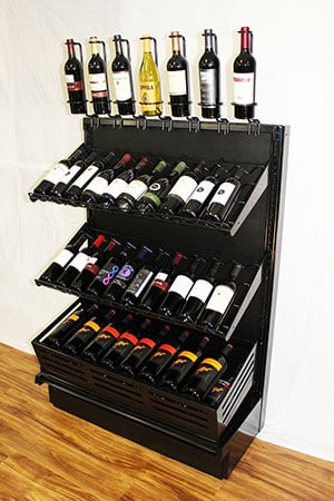 DisplayMax- Retail Wine Display holder cradle crate designed and installed by DisplayMax team.