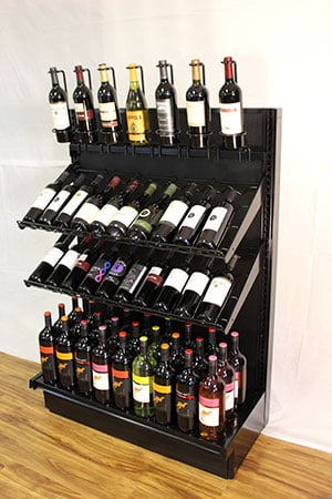 DisplayMax- Retail Wine Display holder cradle crate designed and installed by DisplayMax team.