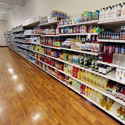 Liquor Store Setup- A retail display of Lozier Gondolas, designed and installed by DisplayMax team