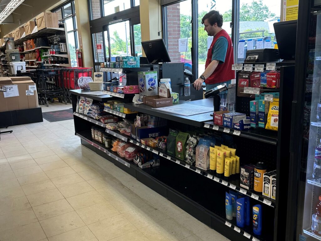 A sample of the Ace Walnut Lake retail counter, designed and installed by the DisplayMax team.