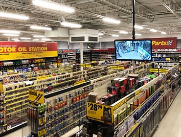 Advance Auto store reset — store fixtures designed and installed by the DisplayMax team.