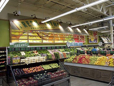 Farmers market setup — new retail store layout designed and installed by the DisplayMax team.