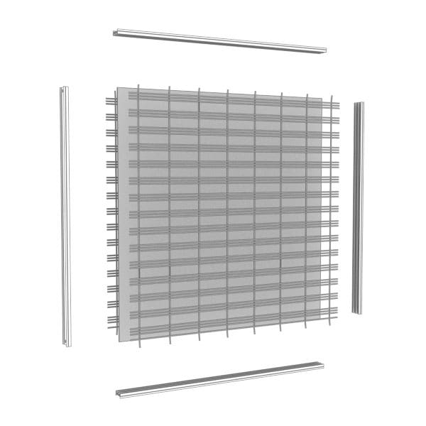 DisplayMax - technical drawing of wire back assemblies