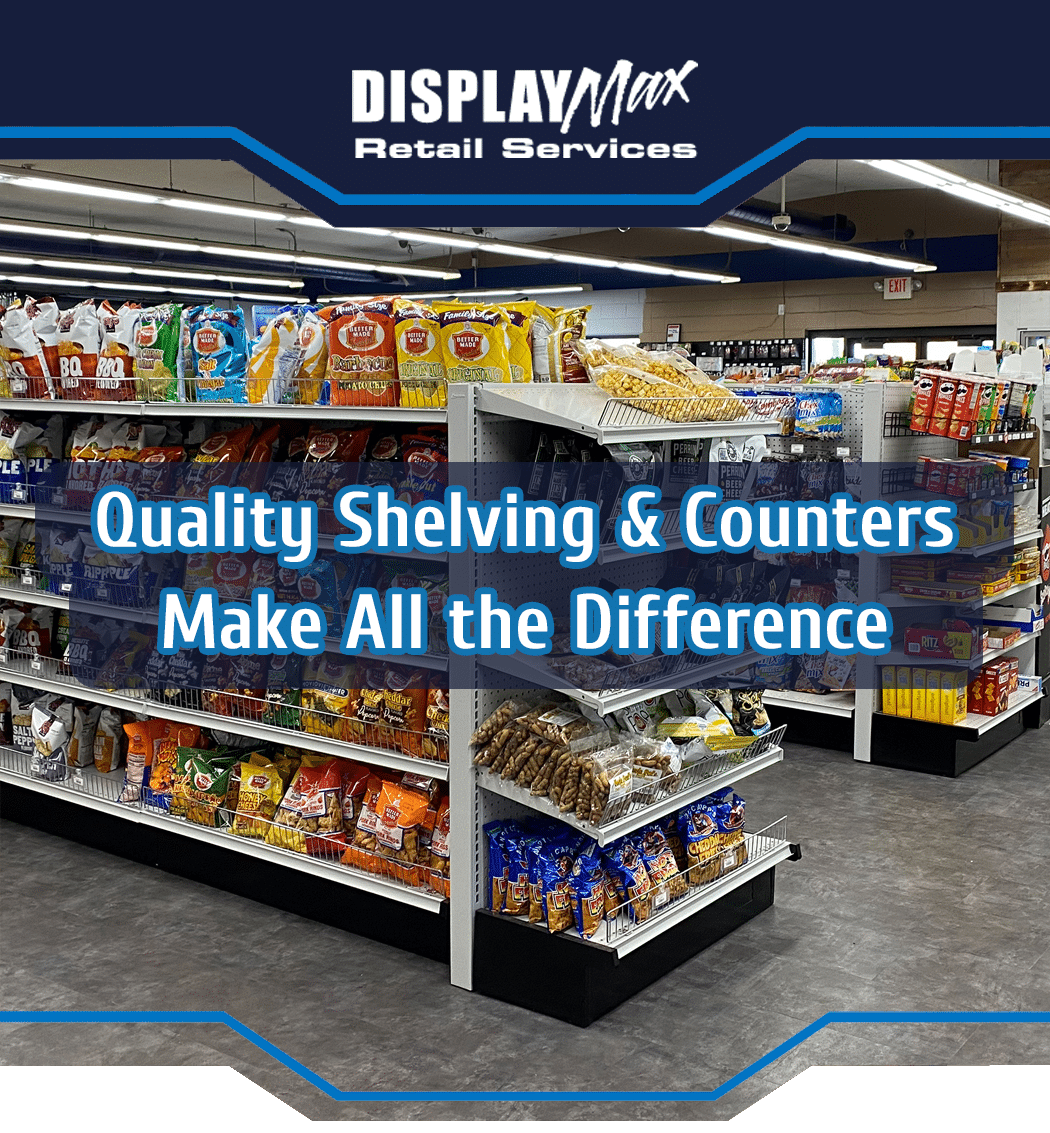 Quality Shelving setup done by DisplayMax team members